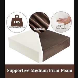 Supportive Medium Firm Foam Mattress - Brown and White